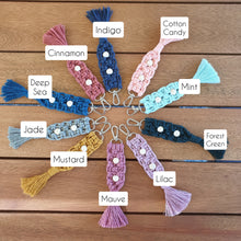 Load image into Gallery viewer, Macramé Keyring with Beads